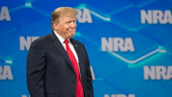 2024 Republican presidential contenders are slated to speak at a Friday afternoon “leadership forum” during the convention, which began Thursday and ends Sunday. Former president Donald Trump speaking during the NAtional Rifle Association Annual Meeting in Houston