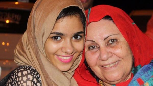الضحية علوية رشوان وحفيدتها ازهار- الصورة عن بي بي سي