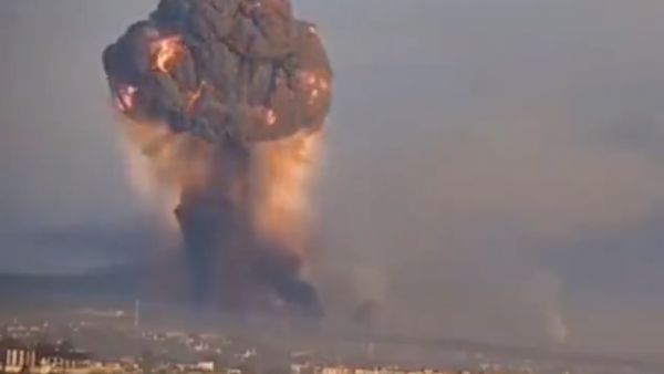 انفجار بقوة قنبلة نووية بعد ضربة روسية في اوكرانيا