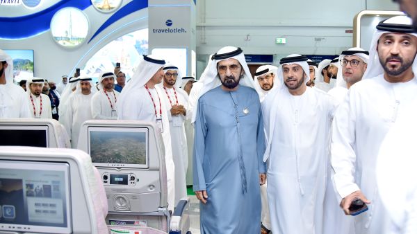 Airline showcases its latest products, including highly popular Premium Economy seats Emirates’ receives royals to its ATM stand