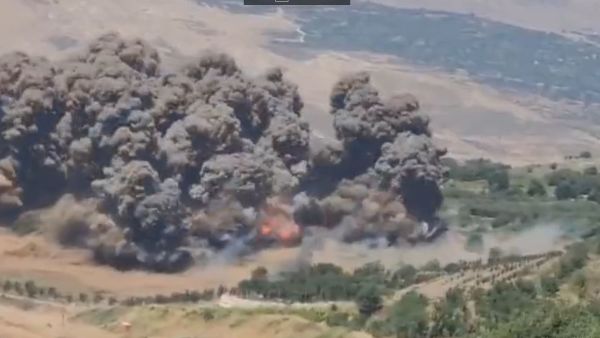  تفجير حقل الألغام بمنطقة الخشة في الجولان السوري المحتل