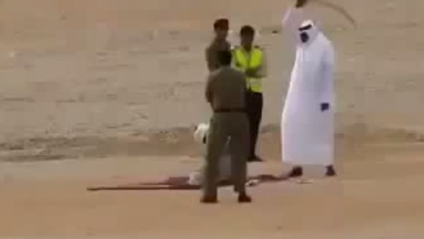 تنفيذ احد أحكام القتل تعزيرا في السعودية (لقطة شاشه)