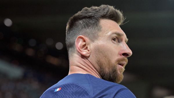 Paris Saint-Germain's Argentine forward Lionel Messi is seen during the French L1 football match between Paris Saint-Germain (PSG) and Clermont Foot 63 at the Parc des Princes Stadium in Paris on June 3, 2023. (Photo by Alain JOCARD / AFP)