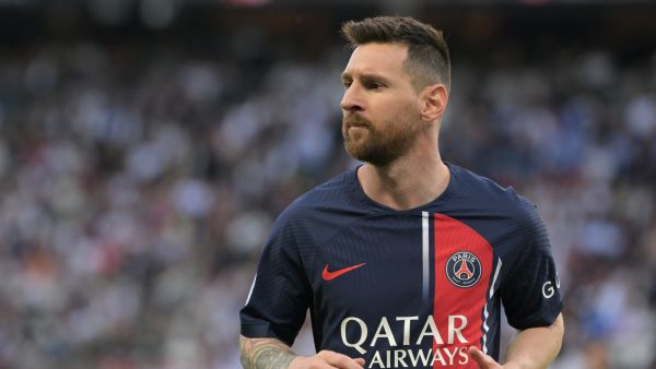 Paris Saint-Germain's Argentine forward Lionel Messi is seen during the French L1 football match between Paris Saint-Germain (PSG) and Clermont Foot 63 at the Parc des Princes Stadium in Paris on June 3, 2023. (Photo by Alain JOCARD / AFP)