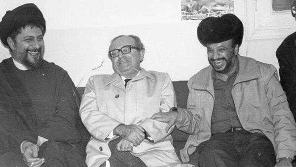 الرئيس الفلسطيني الراحل ياسر عرفات والإمام موسى الصدر