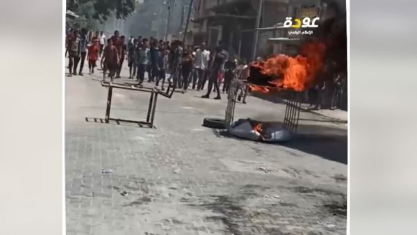 مظاهرات ضد مليشيا حماس في خان يونس بعد قتل شادي ابو قوطه