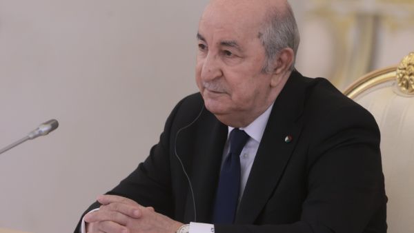 Algeria's President Abdelmadjid Tebboune attends a meeting with Russian President at the Kremlin in Moscow on June 15, 2023. (Photo by Mikhail METZEL / SPUTNIK / AFP) Tebboune