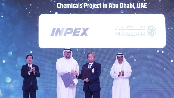 During the event Masdar and INPEX to Join Forces to Explore E-methane Production Using Green Hydrogen and CO2 in UAE