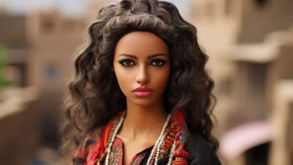 نسخة باربي اليمنية بعدسة الذكاء الاصطناعي 