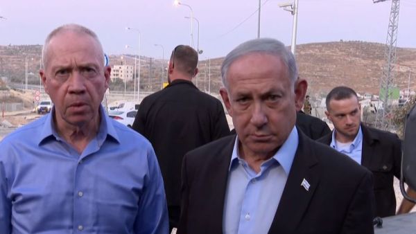 نتنياهو غالانت واثار العمليات الفلسطينية بادية عليهما
