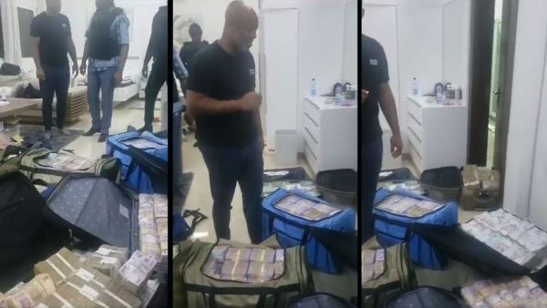 Money allegedly found at Gabon President Ali Bongo's house. (X/Twitter/ screeshots) Gabon President Ali Bongo