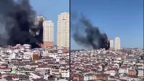 Massive fire in Istanbul, Turkey