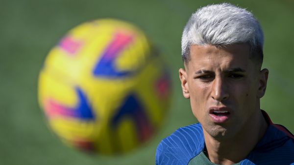Portugal’s defender Joao Cancelo attends a training session at Cidade do Futebol in Oeiras, outskirts of Lisbon on June 13, 2023 ahead of their UEFA Euro 2024 Group J qualifiers match against Bosnia and Herzegovina. Portugal will play against Bosnia-Herzegovina on June 17, 2023 and against Iceland on June 20, 2023 in their UEFA Euro 2024 group J qualification matches. (Photo by Patricia DE MELO MOREIRA / AFP)