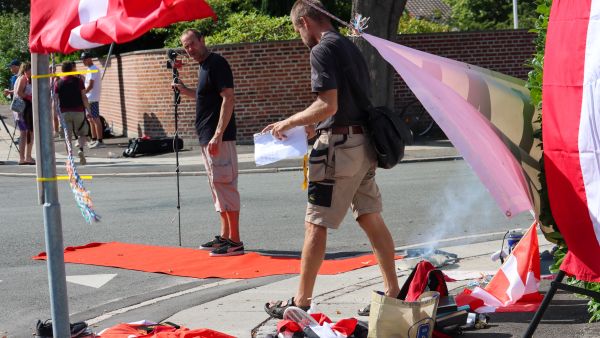 Quran burning in front of the Turkish embassy in Denmark on August 22, 2023 by Danish PatriotsToke