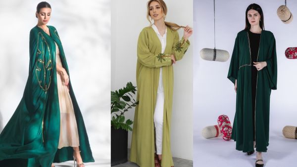 قبل اليوم الوطني السعودي، أجمل عبايات باللون الأخضر لتتألقي بها في الإحتفالات