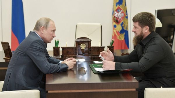 Ramzan Kadyrov and Vladimir Putin