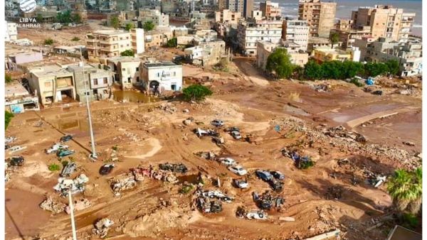 اغلاق درنة بسياج عازل- الصورة عن الفيس بوك