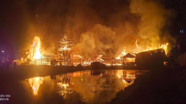 Waterfront City Fire in Thailand