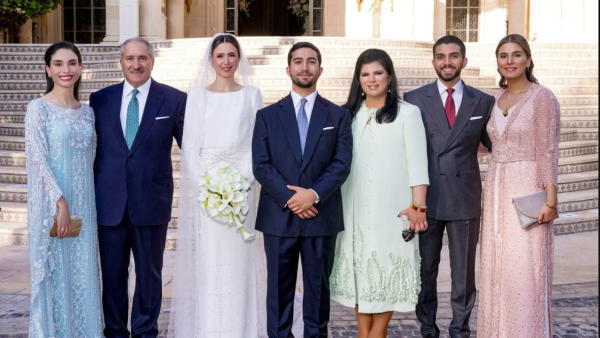عائلة الأميرة سمية في حفل زفاف نجلها طارق ناصر جودة