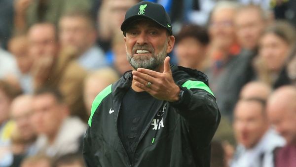 Liverpool's German manager Jurgen Klopp during the English Premier League football match between Newcastle United and Liverpool at St James' Park in Newcastle-upon-Tyne, north east England on August 27, 2023. (Photo by Lindsey Parnaby / AFP)