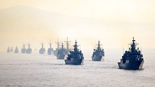 procession of 100 warships