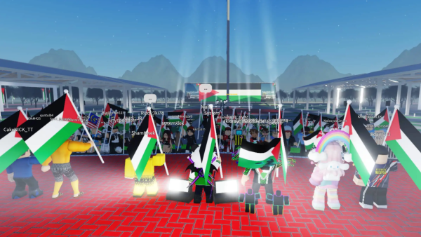 مظاهرات داعمة لفلسطين على لعبة روبلوكس