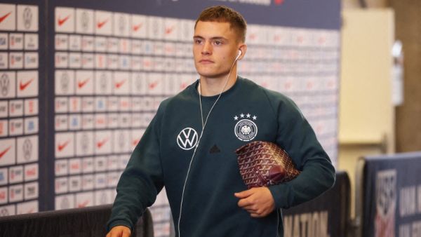 Florian Wirtz of Germany arrives at the stadium prior to the international friendly match between Germany and United States at Pratt & Whitney Stadium on October 14, 2023 in East Hartford, Connecticut. Alex Grimm/Getty Images/AFP (Photo by ALEX GRIMM / GETTY IMAGES NORTH AMERICA / Getty Images via AFP)