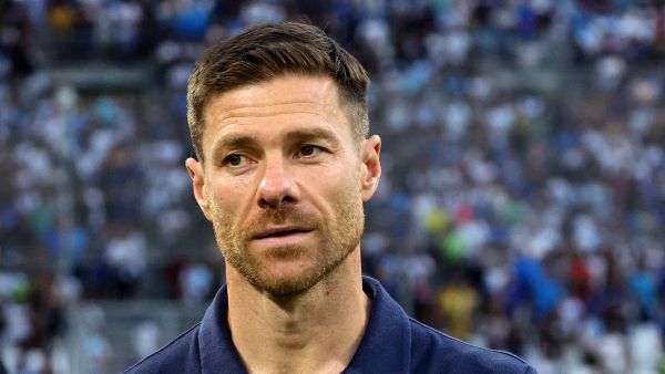 Bayer Leverkusen's Spanish coach Xabi Alonso attends the pre-season friendly football match between Olympique Marseille (OM) and Bayer Leverkusen at the Stade Velodrome in Marseille, southern France on August 2, 2023. (Photo by CLEMENT MAHOUDEAU / AFP)