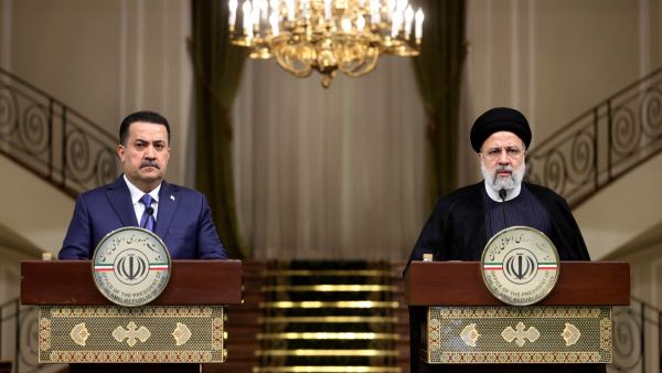 رئيس الوزراء العراقي، محمد شياع السوداني مع الرئيس الإيراني إبراهيم رئيسي