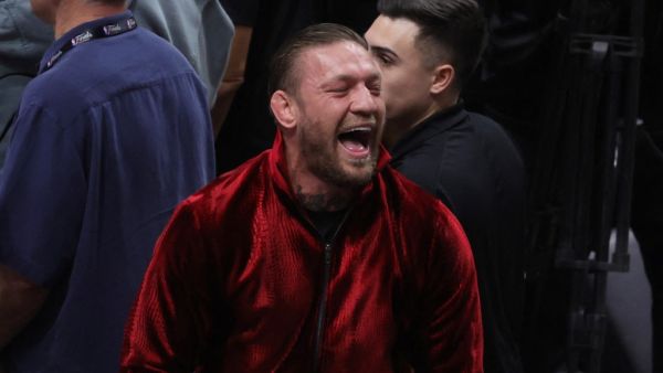 Conor McGregor is seen in attendance during Game Four of the 2023 NBA Finals between the Denver Nuggets and the Miami Heat at Kaseya Center on June 09, 2023 in Miami, Florida. NOTE TO USER: User expressly acknowledges and agrees that, by downloading and or using this photograph, User is consenting to the terms and conditions of the Getty Images License Agreement. Megan Briggs/Getty Images/AFP (Photo by Megan Briggs / GETTY IMAGES NORTH AMERICA / Getty Images via AFP)