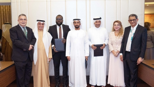 Dr. Ali Saeed Bin Harmal Al Dhaheri, Chairman of ADU, Professor Alexander Ezenagu, Founder and Chief Consultant at Sapient Consulting Group, and Mr. Walid Hareb Al Falahi, CEO of the UAE Trade Center, signed the MoU during the ICASF 2023, in the presence of ADU’s leaders and partners. Abu Dhabi University Forges Global Collaborations With Seven Prestigious International Institutions During Icasf 2023