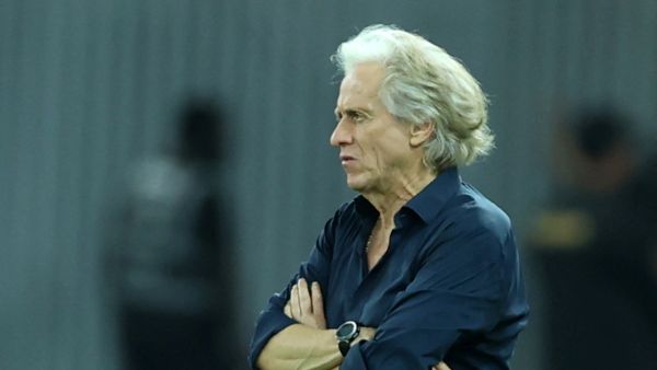 Hilal's Portuguese coach Jorge Jesus reacts during the Saudi Pro League football match between Al-Ittihad and Al-Hilal at Prince Abdullah al-Faisal Stadium in Jeddah on September 1, 2023. (Photo by AFP)