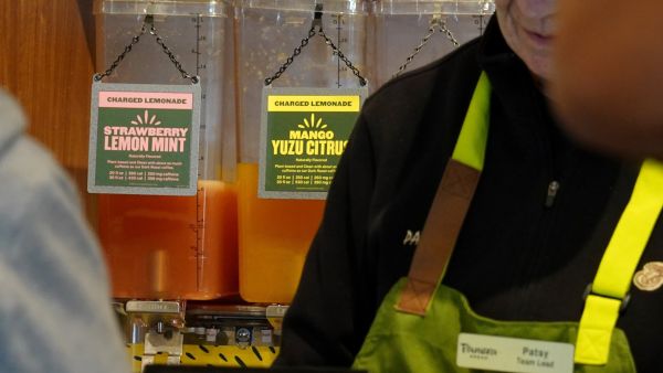 Panera warns customers about its highly caffeinated lemonade drink, a 30-ounce drink contains up to 237 milligrams of caffeine, after a lawsuit was filed by a family who alleged their daughter died after drinking it. (Justin Sullivan/ Getty/ AFP)