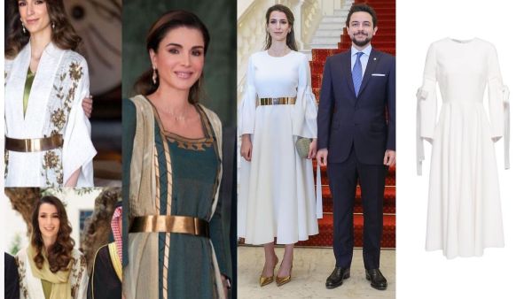 الأميرة رجوة بإطلالة ملكية فاخرة وبحزام الملكة رانيا في سنغافورة وهذا سعر إطلالتها
