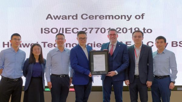 Huawei CBG UAE Achieves International Data Privacy Management System Certification