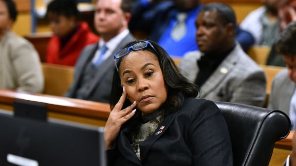 Fani Willis accused of using skin color by Donald Trump supporters. (Dennis Byron/ AFP)