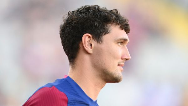 Barcelona's Danish defender #15 Andreas Christensen arrives for the 58th Joan Gamper Trophy football match between FC Barcelona and Tottenham Hotspur FC at the Estadi Olimpic Lluis Companys in Barcelona on August 8, 2023. (Photo by Pau BARRENA / AFP)