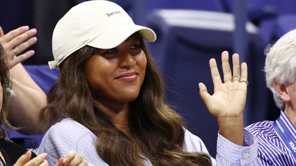 Former top ranked player Naomi Osaka watches the Women's Singles Semifinal match between Coco Gauff of the United States and Karolina Muchova of the Czech Republicon Day Eleven of the 2023 US Open at the USTA Billie Jean King National Tennis Center on September 07, 2023 in the Flushing neighborhood of the Queens borough of New York City.