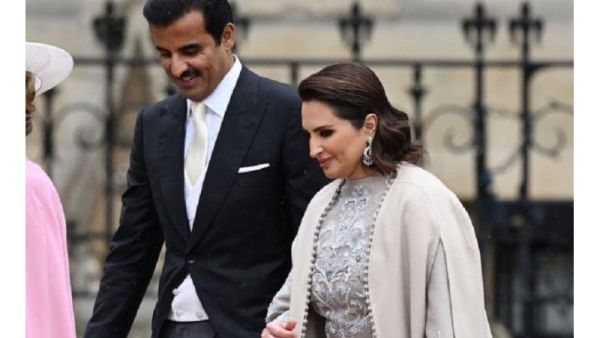الشيخ تميم برفقة زوجته الشيخة جواهر