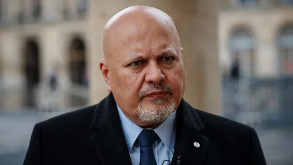 International Criminal Court Prosecutor Karim Khan poses during an interview with AFP at the Cour d'Honneur of the Palais Royal in Paris on February 7, 2024. 