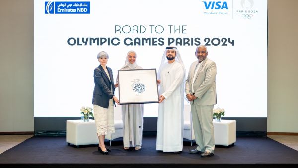 During the event Visa and Emirates NBD Partner to Sponsor First Emirati Woman Cyclist Safiya Al Sayegh for the Olympic Games Paris 2024