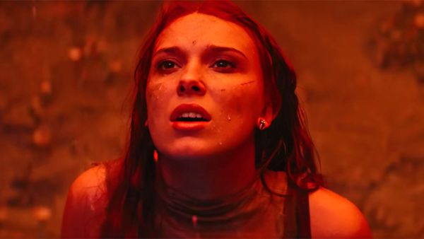 Millie Bobby Brown takes on a dragon in Damsel. (Netflix)