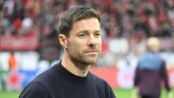 Bayer Leverkusen's Spanish coach Xabi Alonso looks on ahead the UEFA Europa League Group H football match between Bayer Leverkusen and BK Haecken in Leverkusen, on September 21, 2023. (Photo by Roberto Pfeil / AFP)