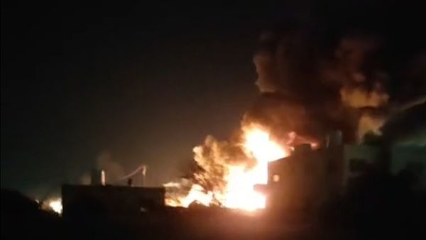 حريق صهريج مواد نفطية في الرمثا شمال الأردن