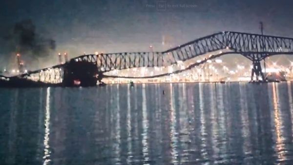 container ship collided with Key Bridge, located in Maryland, the United States.