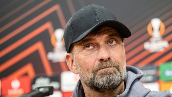 Liverpool's German manager Jurgen Klopp addresses a press conference on March 6, 2024 in Prague on the eve of the UEFA Europa League football match between Liverpool and AC Sparta Prague. (Photo by Michal Cizek / AFP)