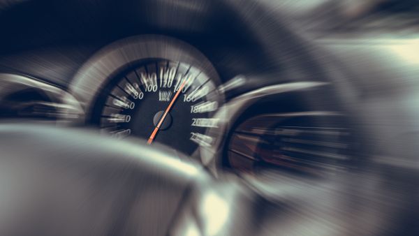 speeding car