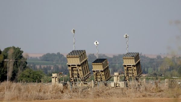 Israel's Iron Dome defence missile system is on alert, stationed close to the southern Israeli town of Sderot on October 12, 2023 (Photo by JACK GUEZ / AFP) Hagari asserts Israel's readiness to respond to Iran