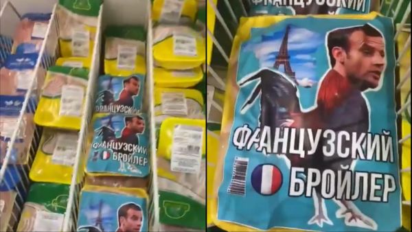 'Macron the Chicken' sold in Russia stores