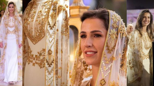 بعد مرور عام...أجمل التفاصيل التي زينت فستان حنة الأميرة رجوة الحسين